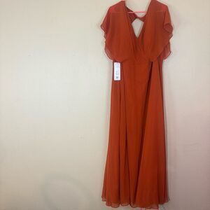 Azazie rylee Chic Rust Maxi Dress A22